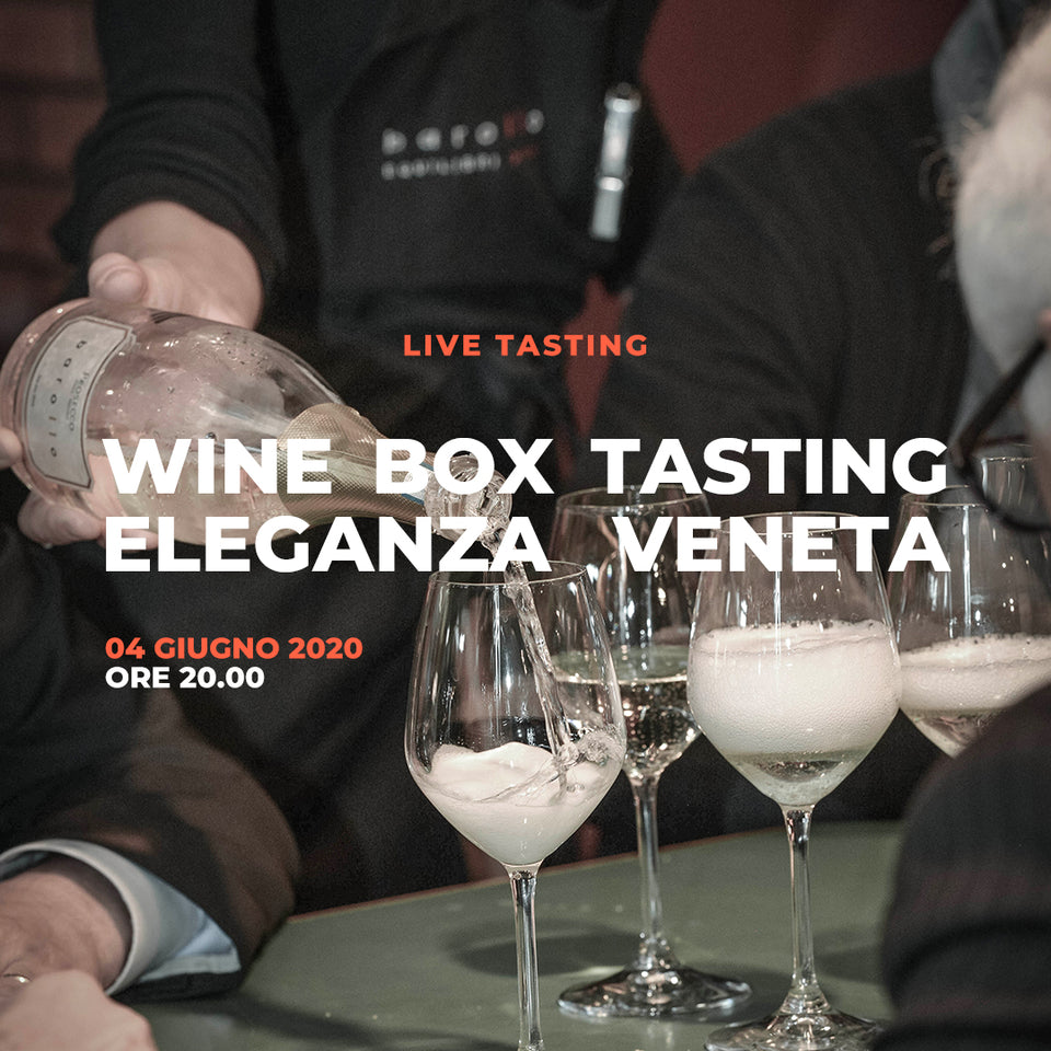 CAJA DE VINO DEGUSTACIÓN EN VIVO ELEGANCIA VENECIANA - 04 junio 2020 